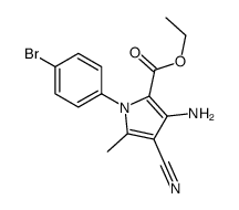 ethyl 3-amino-1-(4-bromophenyl)-4-cyano-5-methylpyrrole-2-carboxylate结构式