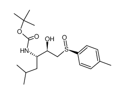 (2R,3S,RS)-N-(tert-butoxycarbonyl)-3-amino-5-methyl-1-[(4-methylphenyl)sulfinyl]-2-hexanol结构式