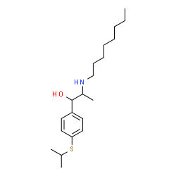 (R*,R*)-4-[isopropylthio]-alpha-[1-(octylamino)ethyl]benzyl alcohol structure