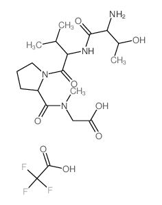 2-[[1-[2-[(2-amino-3-hydroxy-butanoyl)amino]-3-methyl-butanoyl]pyrrolidine-2-carbonyl]-methyl-amino]acetic acid; 2,2,2-trifluoroacetic acid picture