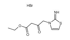 2-amino-3-(3-ethoxycarbonyl-2-oxo-propyl)-thiazolium, bromide结构式