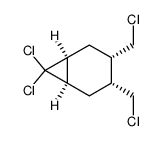 (1R,3R,4S,6S)-7,7-dichloro-3,4-bis(chloromethyl)bicyclo[4.1.0]heptane Structure