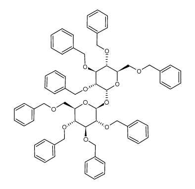 2,3,4,6-tetra-O-benzyl-β-D-glucopyranosyl 2,3,4,6-tetra-O-benzyl-β-D-glucopyranoside结构式