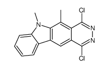 1,4-dichloro-5,6-dimethyl-6H-pyridazino[4,5-b]carbazole结构式