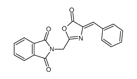 N-(4-benzylidene-5-oxo-4,5-dihydro-oxazol-2-ylmethyl)-phthalimide Structure