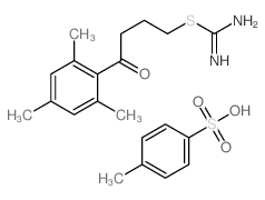 4-methylbenzenesulfonic acid; [4-oxo-4-(2,4,6-trimethylphenyl)butyl]sulfanylmethanimidamide结构式