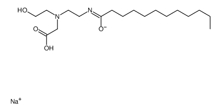 sodium N-(2-hydroxyethyl)-N-[2-[(1-oxododecyl)amino]ethyl]glycinate Structure