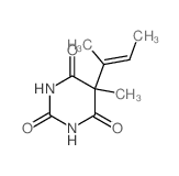 BARBITURIC ACID, 5-METHYL-5-(1-METHYL-1-PROPENYL)-结构式