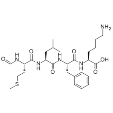 For-Met-Leu-Phe-Lys-OH structure