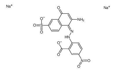 disodium 2-[(2-amino-5-hydroxy-7-sulphonato-1-naphthyl)azo]-5-nitrobenzoate Structure