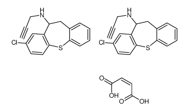 (E)-but-2-enedioic acid,3-chloro-N-prop-2-ynyl-5,6-dihydrobenzo[b][1]benzothiepin-5-amine Structure