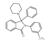 2-(3-methylphenyl)-3-phenyl-3-(1-piperidyl)isoindol-1-one structure