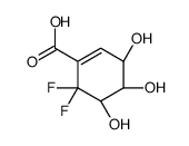 1-Cyclohexene-1-carboxylic acid, 6,6-difluoro-3,4,5-trihydroxy-, (3R,4R,5S)- (9CI) Structure