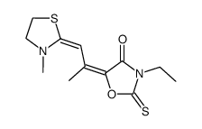 3-ethyl-5-[1-methyl-2-(3-methyl-2-thiazolidin-2-ylidene)ethylidene]-2-thioxooxazolidin-4-one Structure