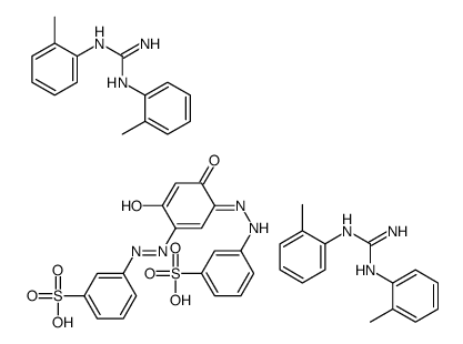 3,3'-[(4,6-dihydroxy-m-phenylene)diazo]dibenzenesulphonic acid, compound with N,N'-di(o-tolyl)guanidine (1:2) Structure