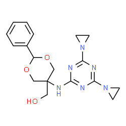 5-[[4,6-Di(1-aziridinyl)-1,3,5-triazin-2-yl]amino]-2-phenyl-1,3-dioxane-5-methanol structure