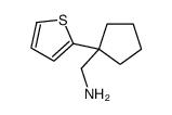 (1-thiophen-2-ylcyclopentyl)methanamine Structure