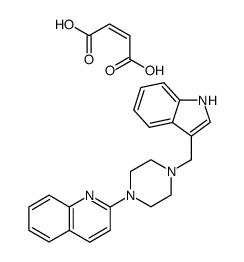 2-[4-(1H-Indol-3-ylmethyl)-piperazin-1-yl]-quinoline; compound with (Z)-but-2-enedioic acid结构式