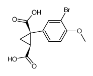 (1R,2S)-1-(3-bromo-4-methoxyphenyl)cyclopropane-1,2-dicarboxylic acid结构式