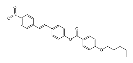 [4-[2-(4-nitrophenyl)ethenyl]phenyl] 4-pentoxybenzoate结构式