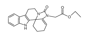 ethyl-2,3,9,14-tetrahydro-6-oxo-1H,8H-indolo[2',3':3,4]pyrido[1,2-c]benzimidazole-5-(6H)acetate结构式