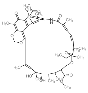 Streptovaricinoic acid, 17,19-O-(1-methylethylidene)-,methyl ester (9CI) structure