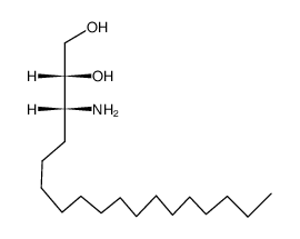 DL-erythro-3-Amino-1,2-dihydroxyoctadecan Structure