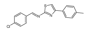 1-(4-chlorophenyl)-N-[4-(4-methylphenyl)-1,3-thiazol-2-yl]methanimine Structure