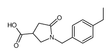 1-[(4-ethylphenyl)methyl]-5-oxopyrrolidine-3-carboxylic acid结构式