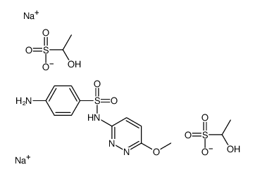 sodium 1-hydroxyethanesulphonate, compound with 4-amino-N-(6-methoxypyridazin-3-yl)benzenesulphonamide (2:1) picture