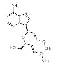 (2S,3Z)-2-[(1R,2Z)-1-(6-aminopurin-9-yl)-2-methoxyimino-ethoxy]-3-methoxyimino-propan-1-ol Structure