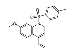 1,2-dihydro-7-methoxy-1-(p-toluenesulfonyl)-4-vinylquinoline结构式