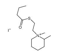 S-[2-(1,2-dimethylpiperidin-1-ium-1-yl)ethyl] butanethioate,iodide Structure