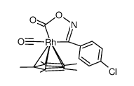 (η5-pentamethylcyclopentadienyl)(carbonyl)Rh(η2-C(p-ClC6H4)NOC(O)) Structure