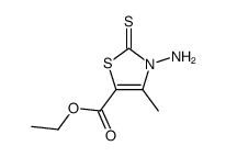 3-amino-4-methyl-2-thioxo-2,3-dihydro-thiazole-5-carboxylic acid ethyl ester结构式