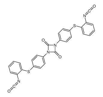 2,4-dioxo-1,3-diazetidine-1,3-diylbis(p-phenylenethio-o-phenylene) diisocyanate结构式