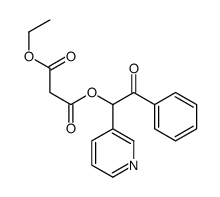 1-O-ethyl 3-O-(2-oxo-2-phenyl-1-pyridin-3-ylethyl) propanedioate Structure