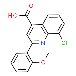 8-CHLORO-2-(2-METHOXYPHENYL)QUINOLINE-4-CARBOXYLIC ACID结构式