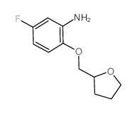 5-Fluoro-2-(tetrahydro-furan-2-ylmethoxy)-phenylamine结构式