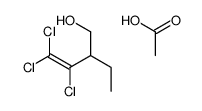 acetic acid,3,4,4-trichloro-2-ethylbut-3-en-1-ol结构式