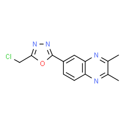 6-[5-(Chloromethyl)-1,3,4-oxadiazol-2-yl]-2,3-dimethylquinoxaline Structure