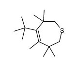 4-tert-butyl-3,3,5,6,6-pentamethyl-2,7-dihydrothiepine结构式