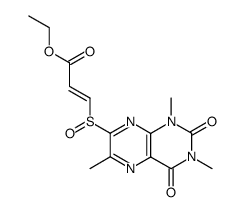 (E)-3-(1,3,6-Trimethyl-2,4-dioxo-1,2,3,4-tetrahydro-pteridine-7-sulfinyl)-acrylic acid ethyl ester结构式