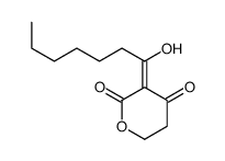 3-(1-hydroxyheptylidene)oxane-2,4-dione Structure