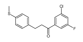 3'-CHLORO-5'-FLUORO-3-(4-THIOMETHYLPHENYL)PROPIOPHENONE结构式