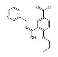 4-propoxy-3-(pyridin-3-ylmethylcarbamoyl)benzoyl chloride结构式