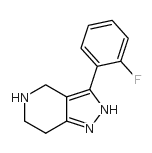 3-(2-Fluorophenyl)-4,5,6,7-tetrahydro-2H-pyrazolo[4,3-c]pyridine结构式