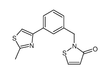 2-[[3-(2-methyl-1,3-thiazol-4-yl)phenyl]methyl]-1,2-thiazol-3-one Structure