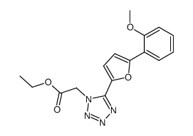 ethyl 2-(5-(5-(2-methoxyphenyl)furan-2-yl)-1H-tetrazol-1-yl)acetate Structure