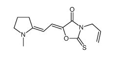 3-allyl-5-[(1-methylpyrrolidin-2-ylidene)ethylidene]-2-thioxooxazolidin-4-one structure